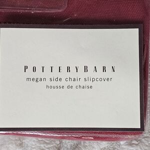 Pottery Barn Rich Red Megan Side Chair Slipcover New